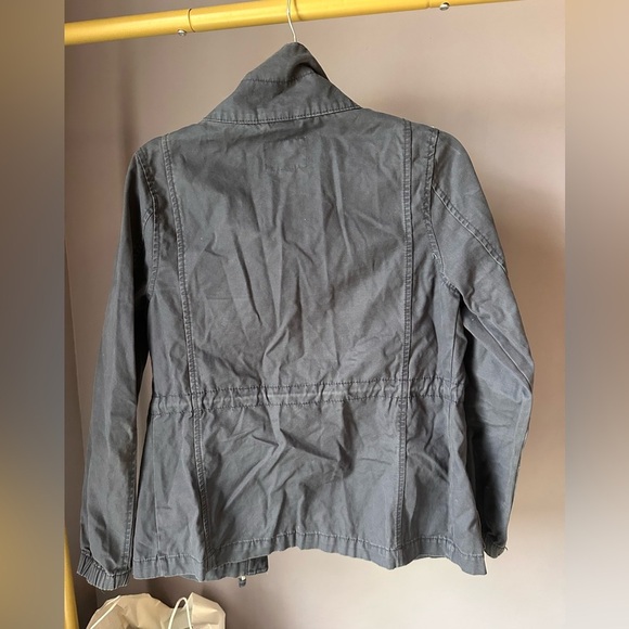 Old Navy Cinch Waist Faded Navy Utility Zip Up Jacket XS - Picture 6 of 6